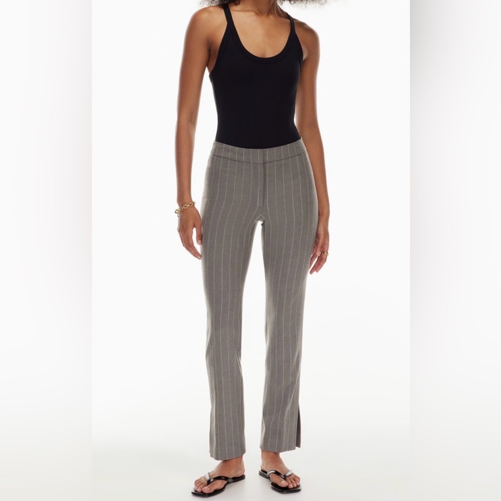 Aritzia Babaton Charcoal Pinstripe Women's Trousers